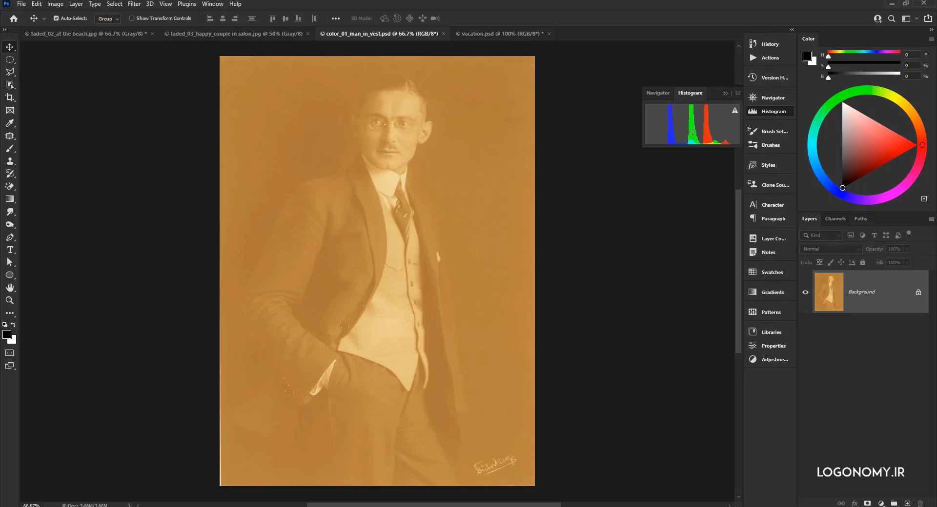اصلاح رنگ و نور تصویر با ابزار Auto Adjustments در برنامه فتوشاپ